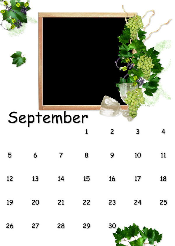 9月月历相框图片