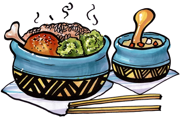 手繪美食圖片
