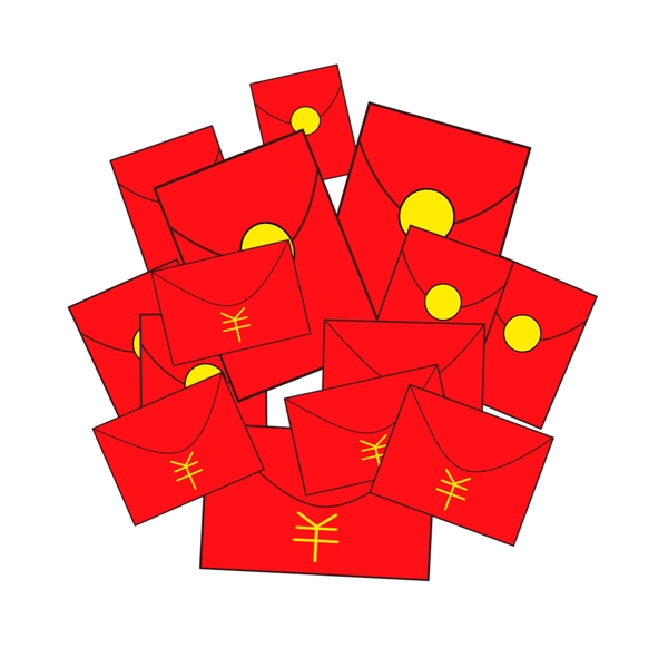 新年紅包恭喜發(fā)財元素素材可商用