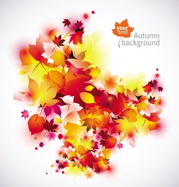 秋意紅葉矢量背景素材