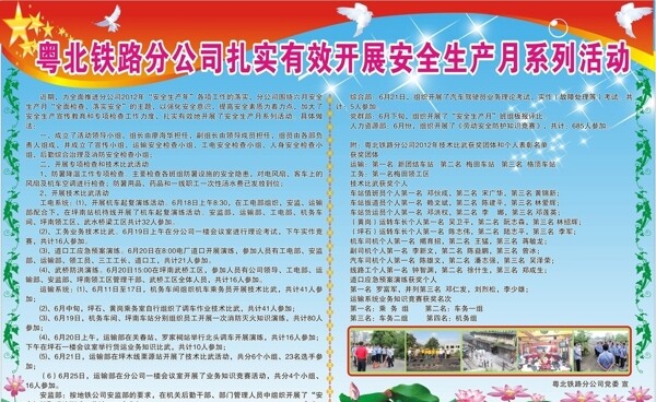 粤北铁路公司展板图片