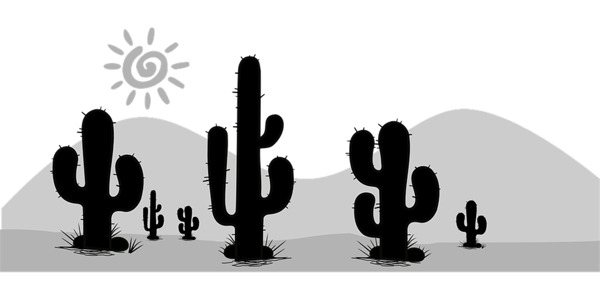 沙漠扁平插画