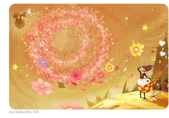 位圖插畫人物人物少女花朵免費(fèi)素材