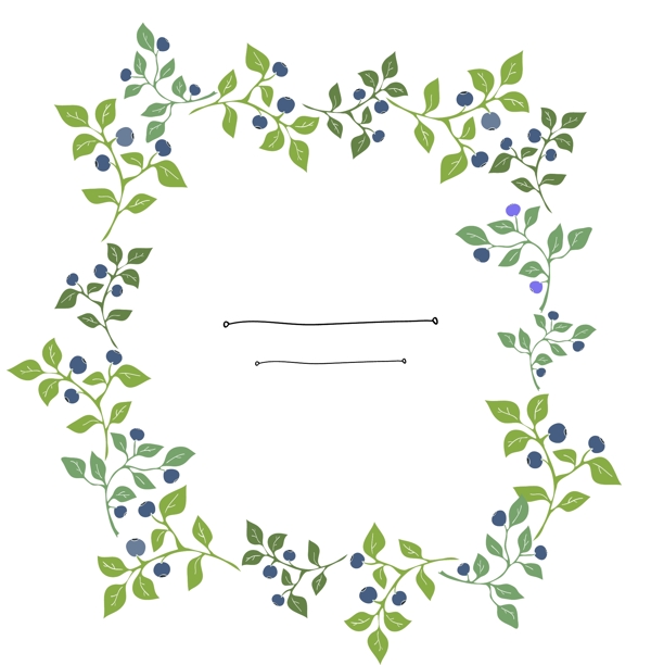 綠色清新花環(huán)矢量