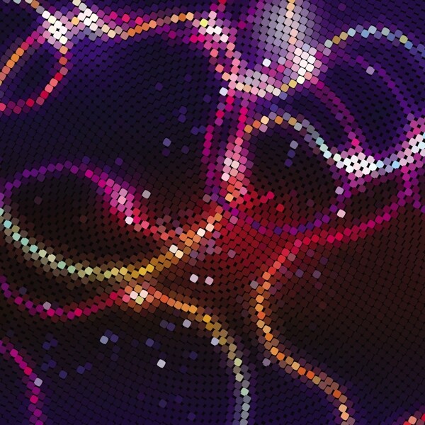 矢量動感幻彩馬賽克背景素材