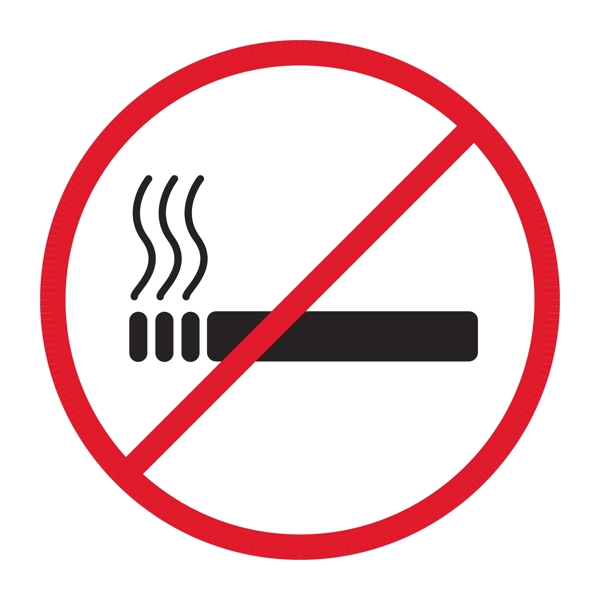 卡通禁止吸烟标识PNG