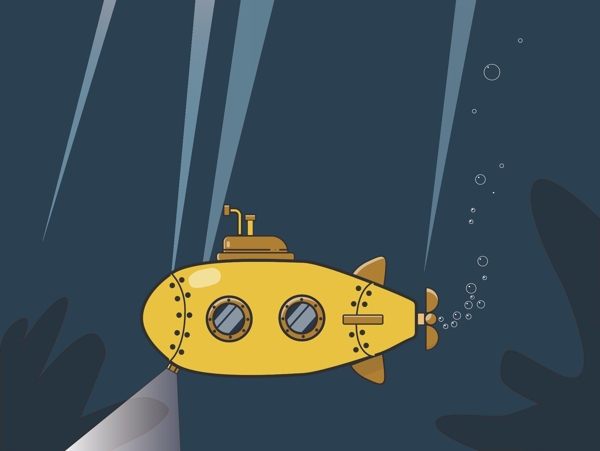 潜水艇插画