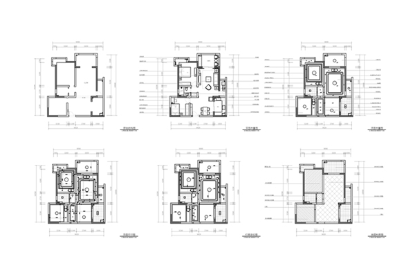 现代风格两居室户型CAD规划设计