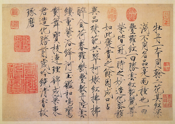 趙佶書牡丹詩圖片