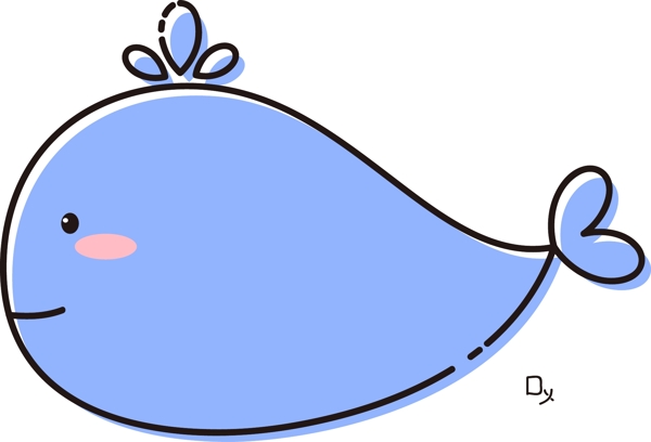 mbe風格卡通鯨魚原創(chuàng)