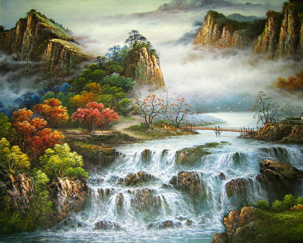 山水裝飾畫