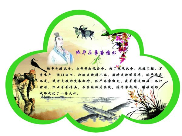 陳平忍辱苦讀展板
