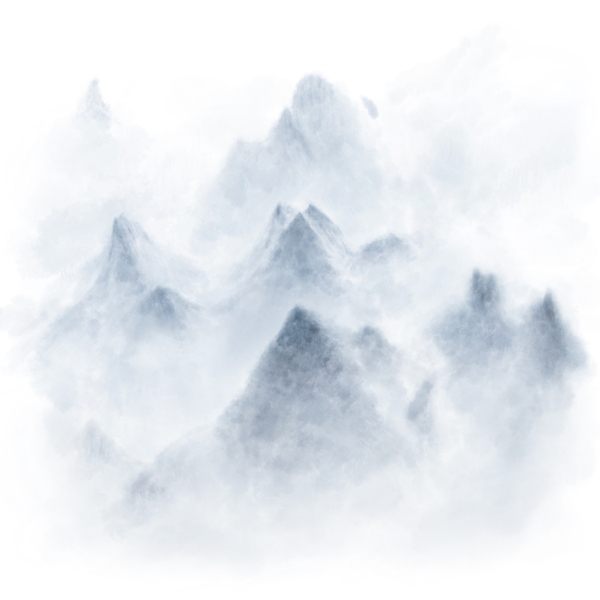 水墨山