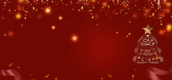 红色光影圣诞节背景图片