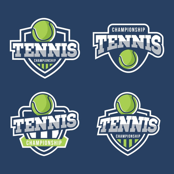 网球比赛培训俱乐部标志