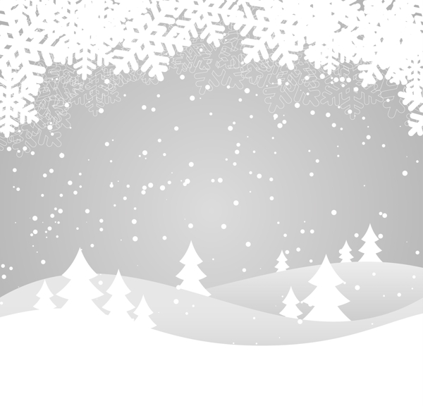 雪景圣诞节森林剪纸雪花