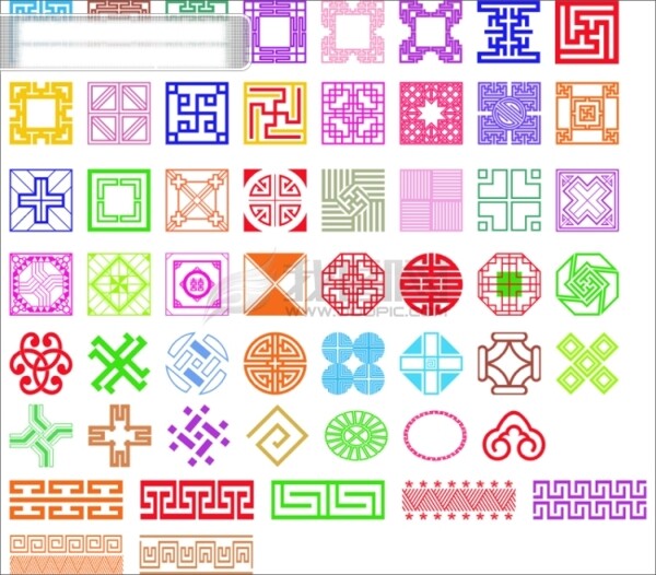 54種古典邊框花紋