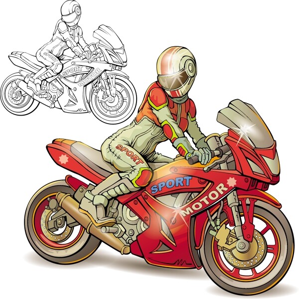 公路赛摩托车MOTO图片