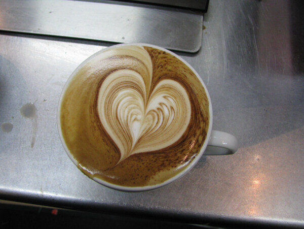 心型花式咖啡图片