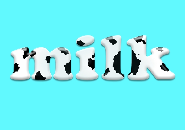 milk字体