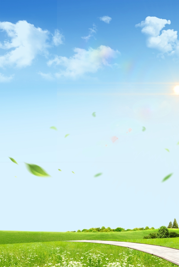 藍色背景