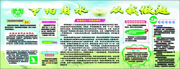 節(jié)約用水宣傳欄圖片