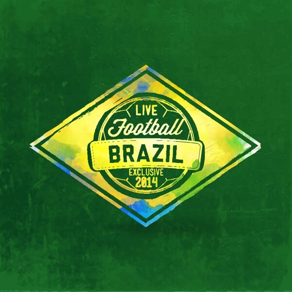 巴西世界杯晕染图案