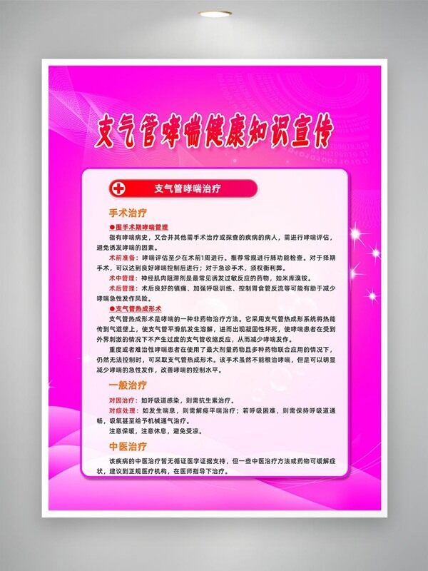 支氣管哮喘治療方式宣傳海報