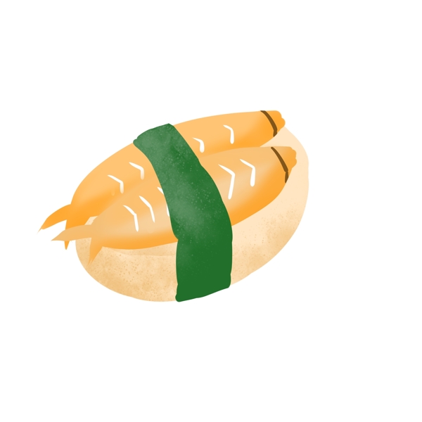 三文鱼寿司的插画