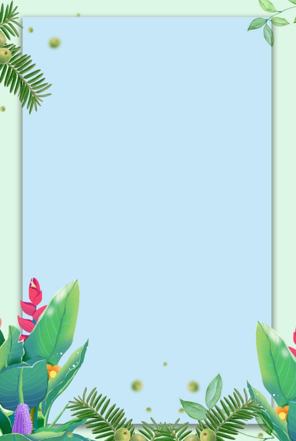 邊框藍(lán)色簡約風(fēng)海報(bào)banner背景