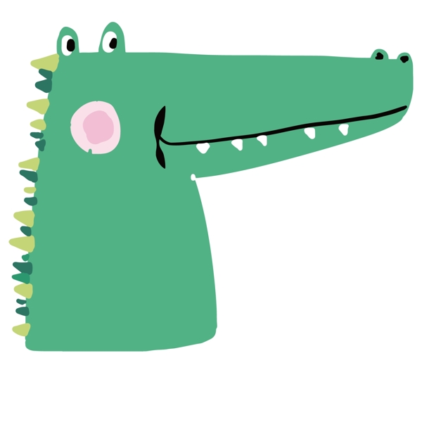 绿色的恐龙玩具免抠图