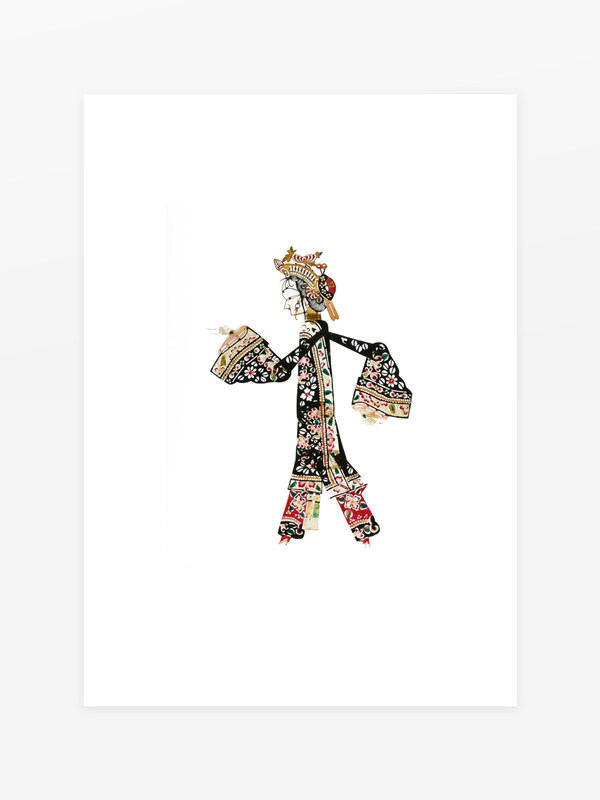 國(guó)粹皮影戲華貴婦人形象