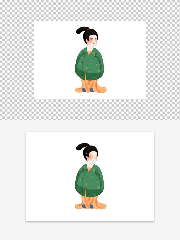 唐朝手绘妃子
