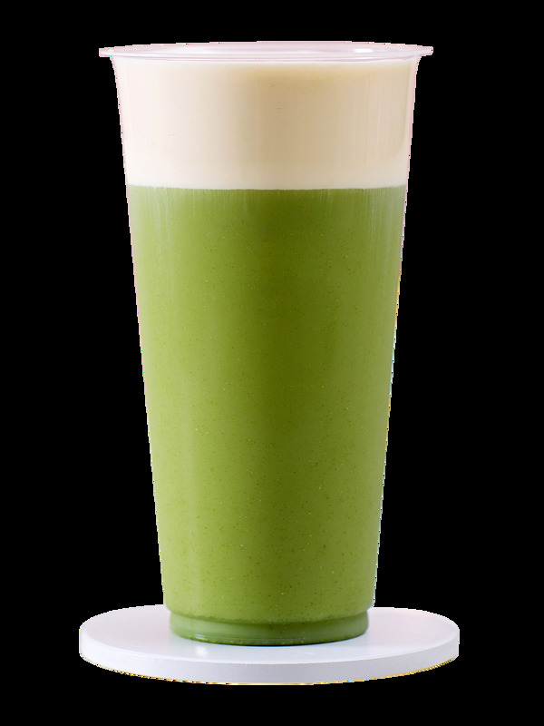 清新簡約綠色健康奶茶奶蓋創(chuàng)意飲品