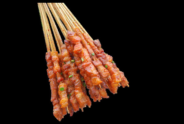 滋滋冒油的孜然豬肉串鮮香美味