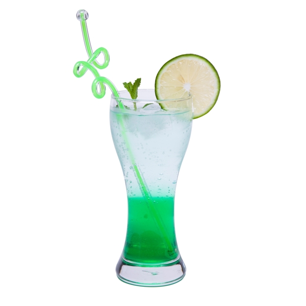 绿色玻璃鸡尾酒饮料元素