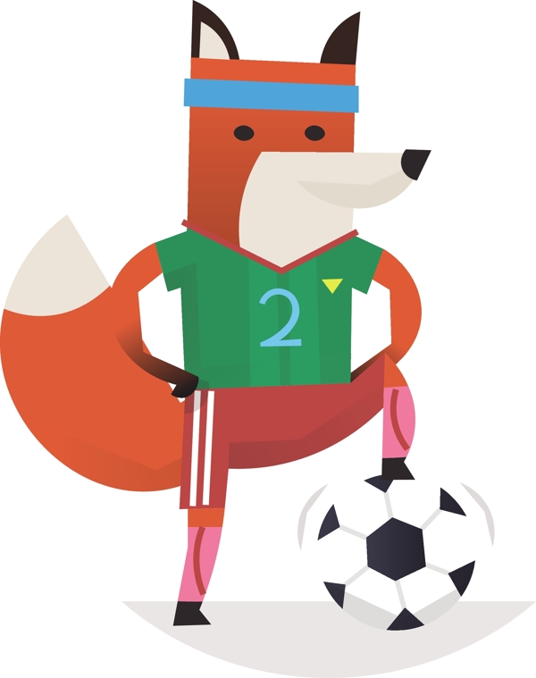 狐狸足球卡通形象