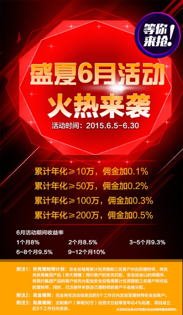 紅色金融活動海報psd源文件