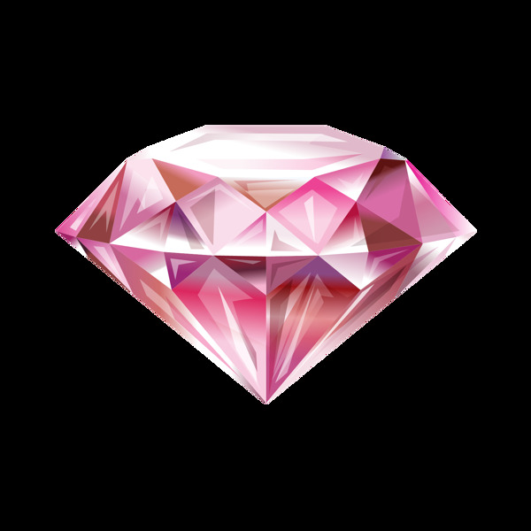 粉钻石免抠图粉水晶钻石紫粉钻图片