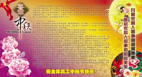 中秋文化展板圖片