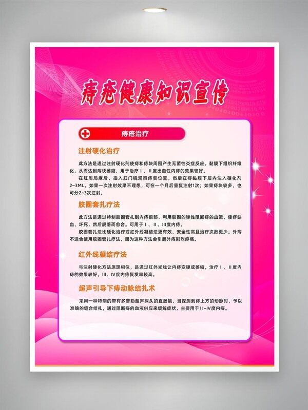 痔瘡治療健康知識(shí)宣傳公益海報(bào)