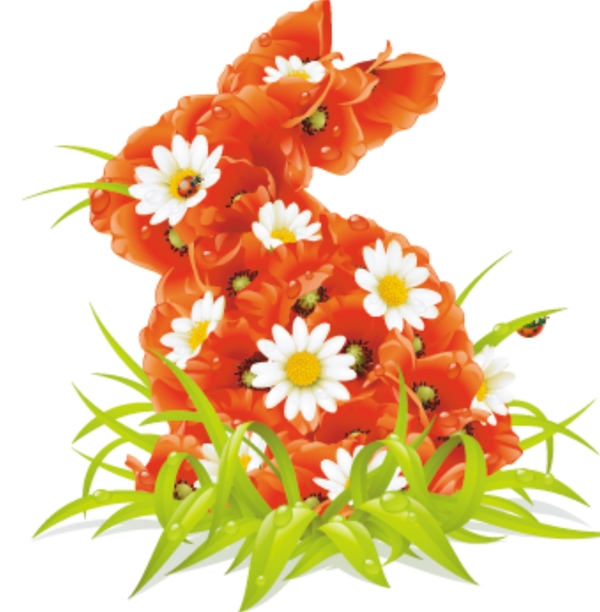 鮮花兔子