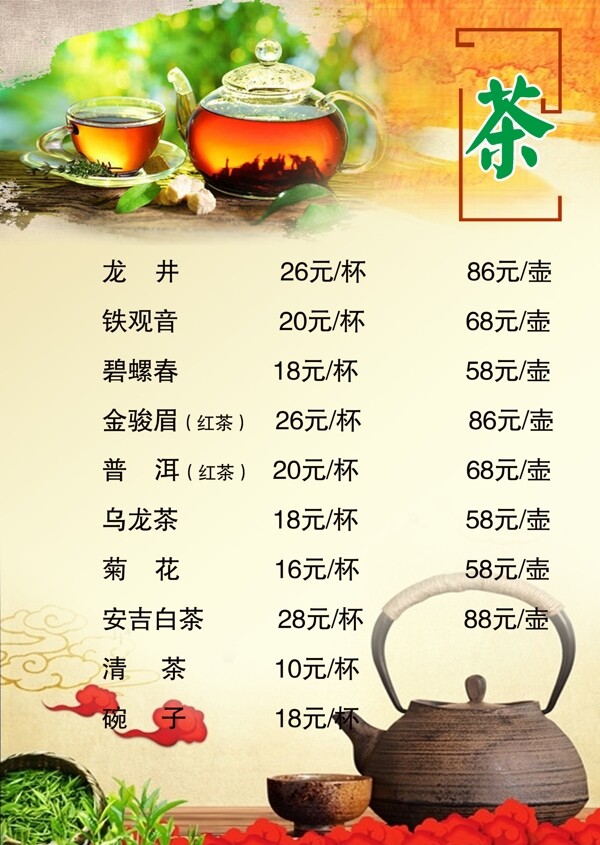 茶水單