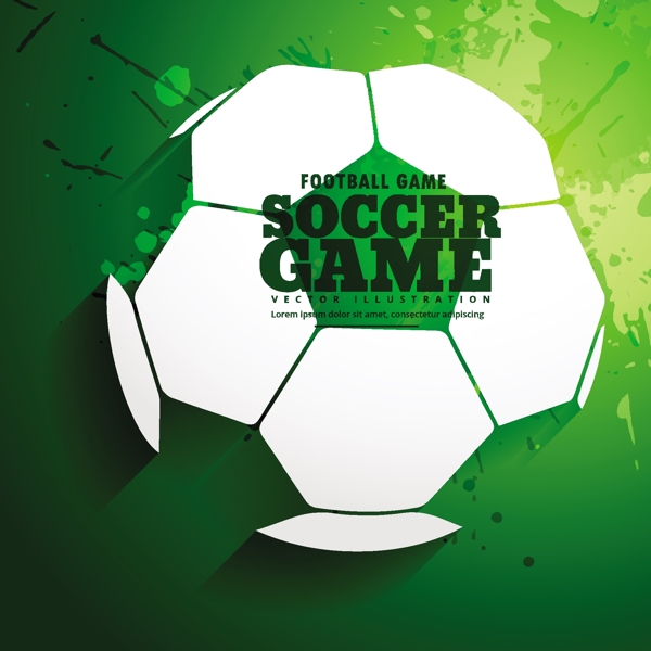 绿色创意世界杯足球设计元素