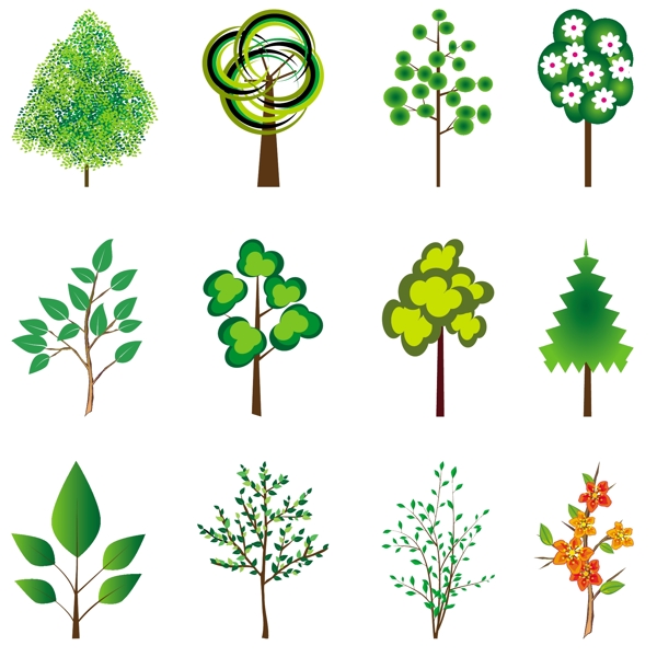 多款绿色树木图片