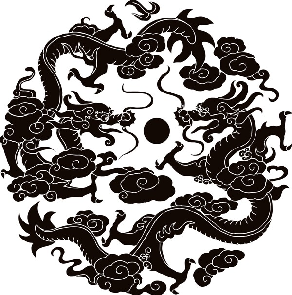 中國龍矢量素材圖片