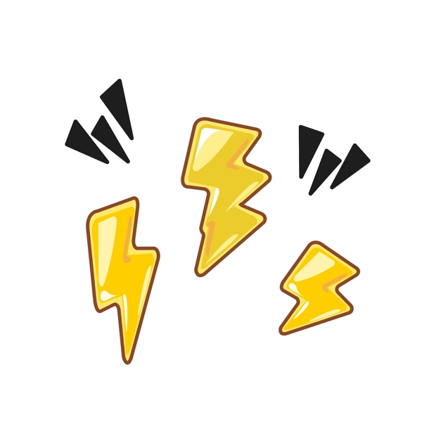 閃電卡通可愛閃電