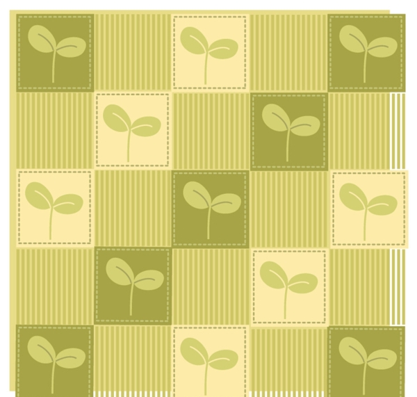 绿色植物格子底纹图片