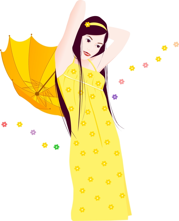拿雨傘的女孩