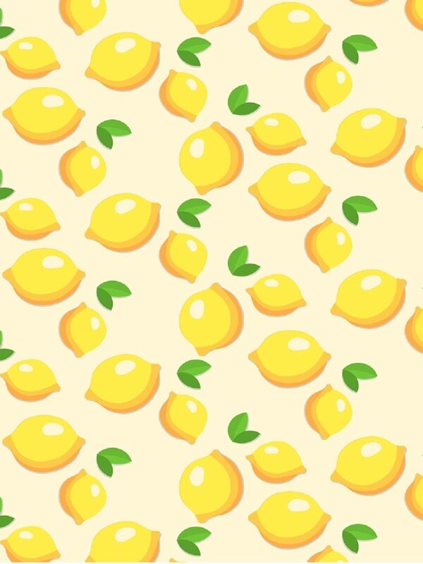 植物花纹 柠檬 